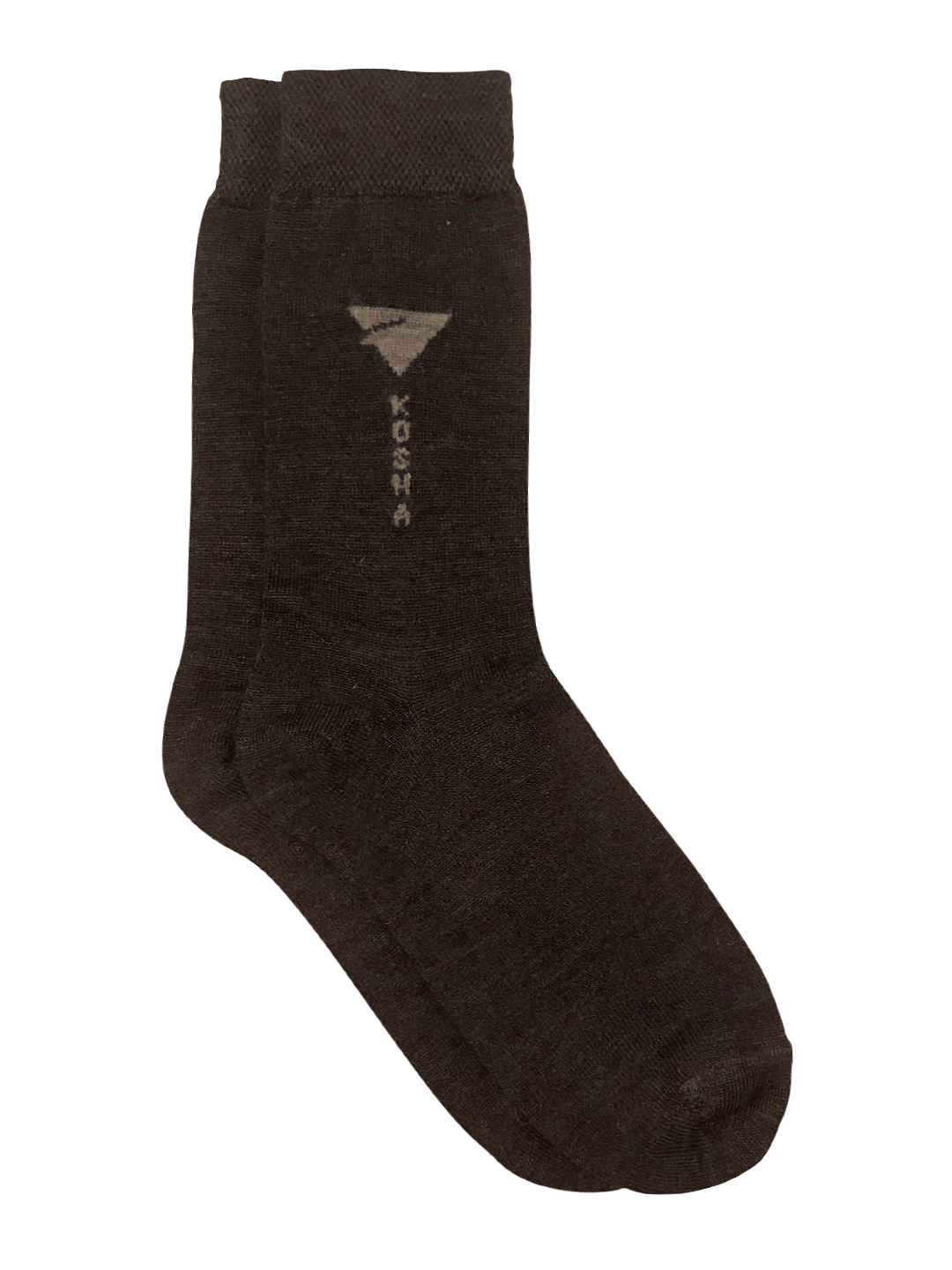 Dark Brown Merino Wool Regular Length Winter Liner Socks | Men